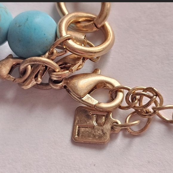 Park Lane 3-in-1 Necklace with Golden Matte Chain and Turquoise Beads - Picture 5 of 6